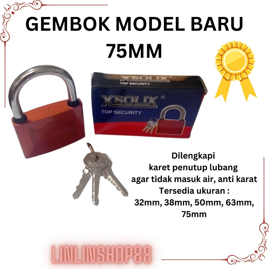 Gembok Rumah Pagar Model Baru XSOLIX Anti Karat