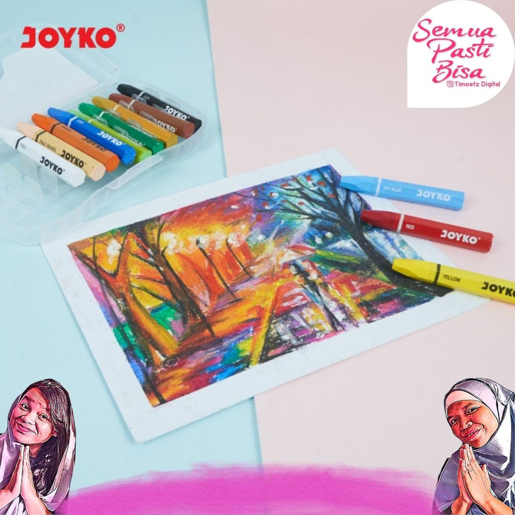 

Titi Oil Pastel Crayon 12 Colors - Crayo Titi Oil 12 Warna