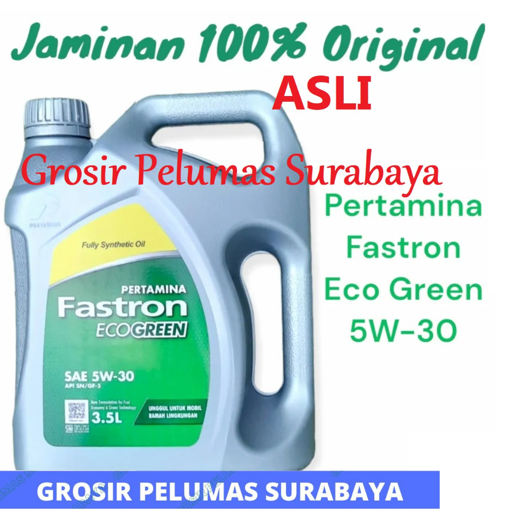 ASLI oli LCGC Pertamina Fastron Eco GREEN 5w30 5W-30 5W/30 galon