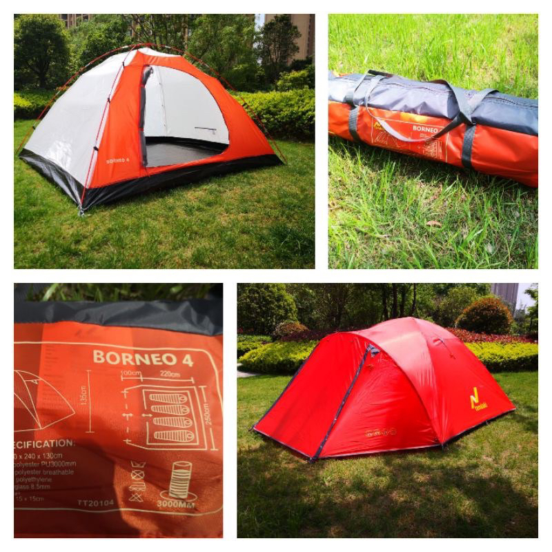 TENDAKI BORNEO 4 TENDA BORNEO 4 MIS TENDA KELUARGA CAMPING