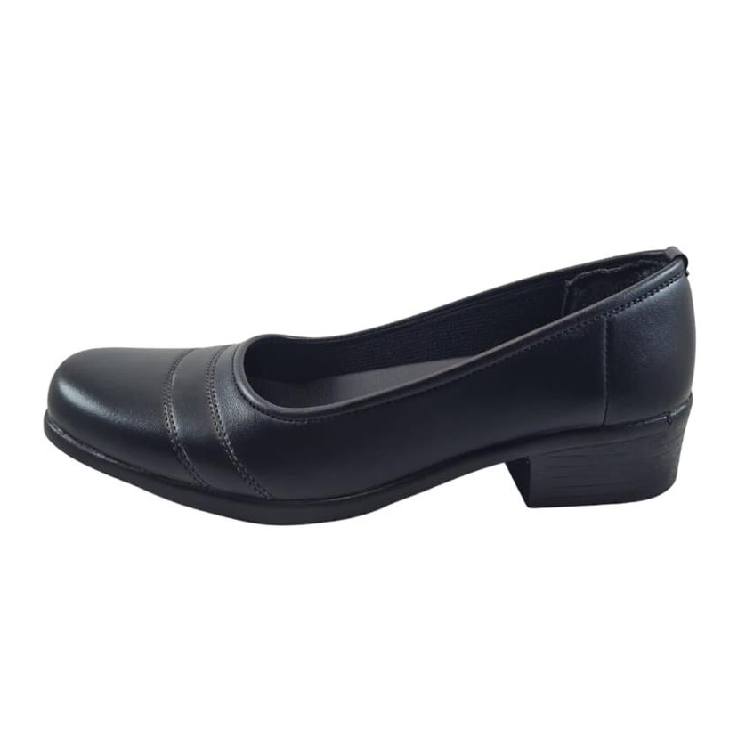 SEPATU PANTOFEL WANITA KERJA FORMAL CEWEK SEKOLAH BAHAN KULIT SINTESIS HAK 3CM ART VENICE 02 SIZE 37-41