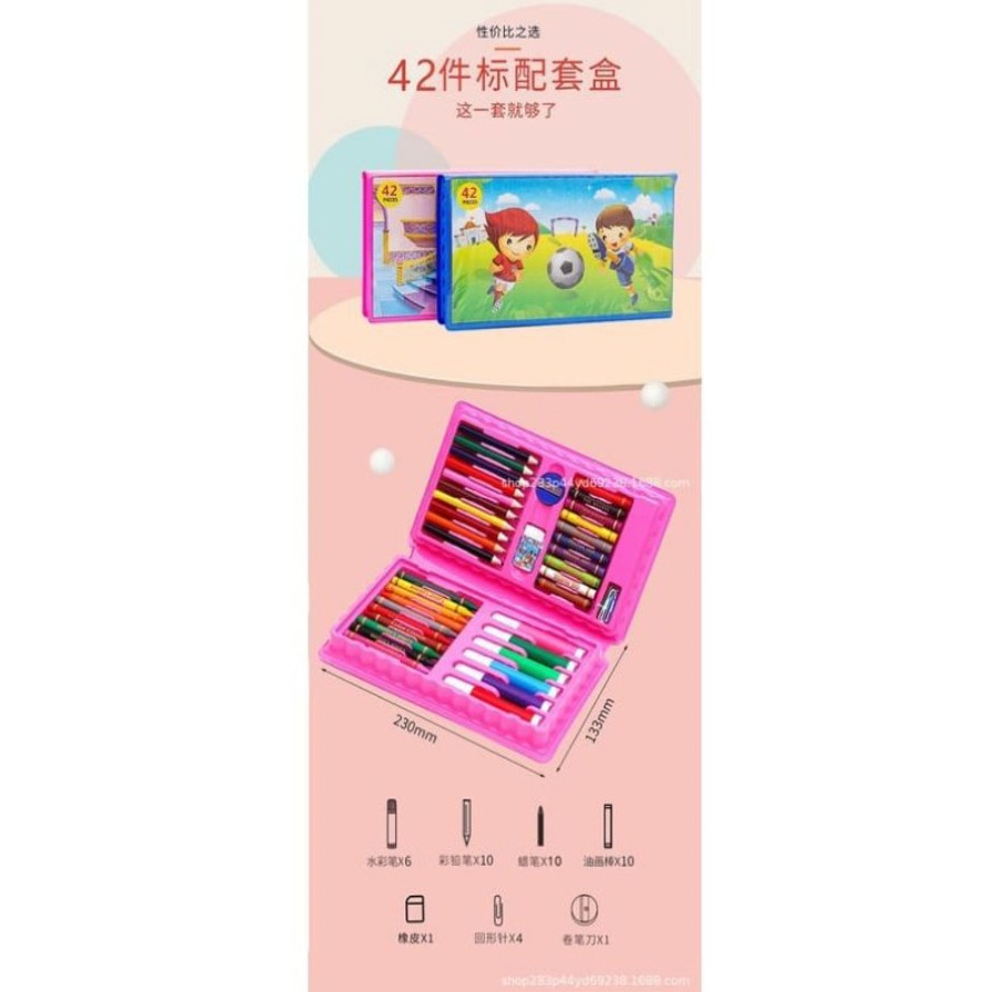 

Crayon Menggambar Art set Crayon 42 pcs