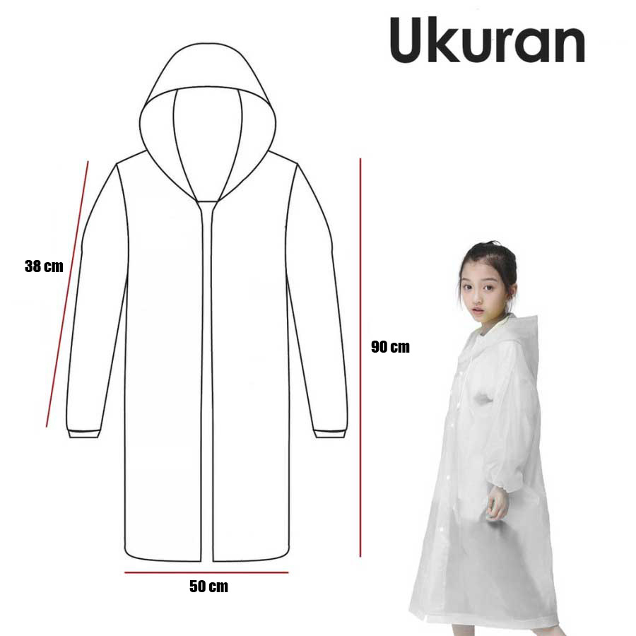 Jas Hujan Anak - Kids Rain Coat - Jas Hujan Anak Perempuan - Jas Hujan Anak Laki Laki - Mantel Hujan Anak