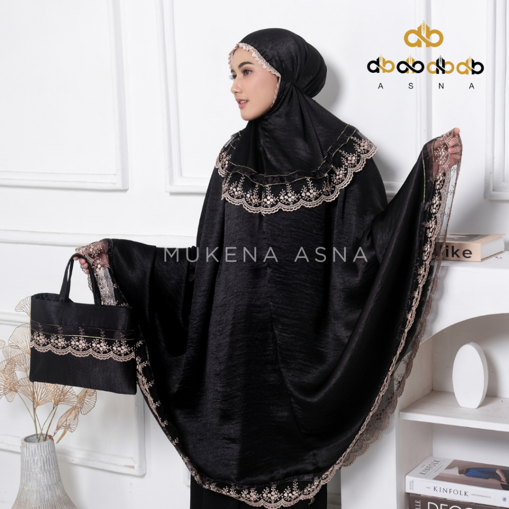 ASNA-Mukena Mukenah Dewasa Santorini Premium Series Alishba