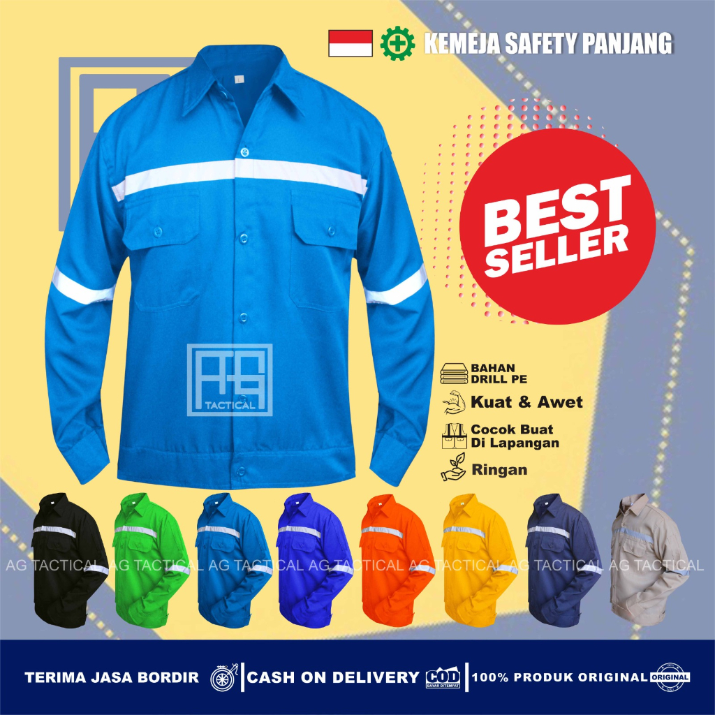 Katelpak Wearpack Safety Atasan Kemeja Kerja Atasan Katelpak Potongan Setelan Dengan Scotlight