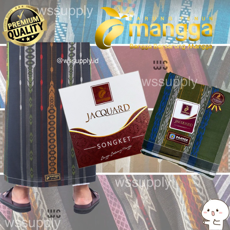 Sarung Tenun Mangga JACQUARD SONGKET Premium Quality terbaik
