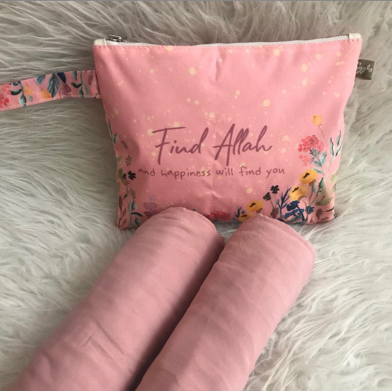 mukena travel plain polos giggles katun rayon adem cantik