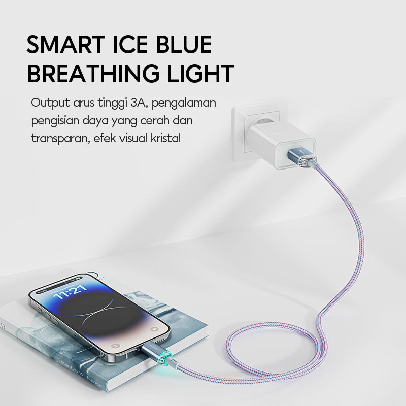 VIVAN VXM100S / VXC100S / VXL100S /Kabel Data Type C/Lightning/Micro USB 100cm Fast Charging 3A/2.4A - Garansi Resmi 1 Tahun