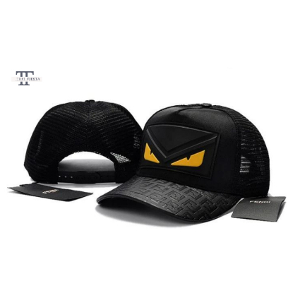 Topi Fendi Hitam Black Mata Trucker Jaring Cool Fashion Accessory