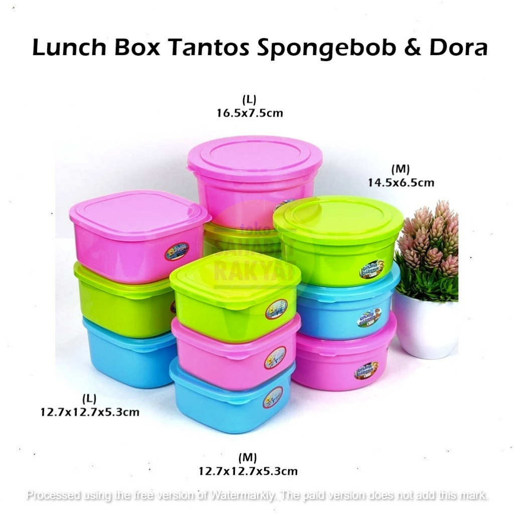 Lunch Box / Tempat Makan Tantos Spongebob &amp; Dora