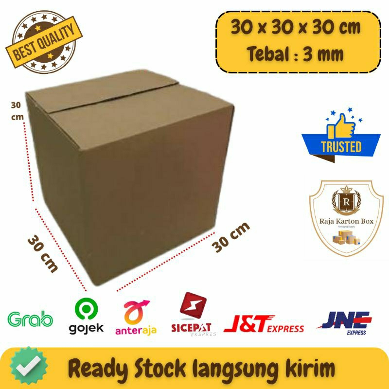 

Kardus Box Polos Ukuran 30x30x30 cm / Karton Box 30x30x30 cm BAHAN BARU