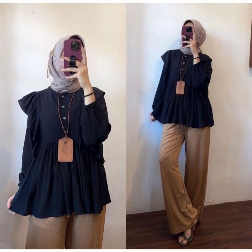 OKTAVIA_STORE BLOUSE CRINKLE /ATASAN CRINKLE ATASAN WANITA TERBARU 2023 BLOUSE CRINKLE