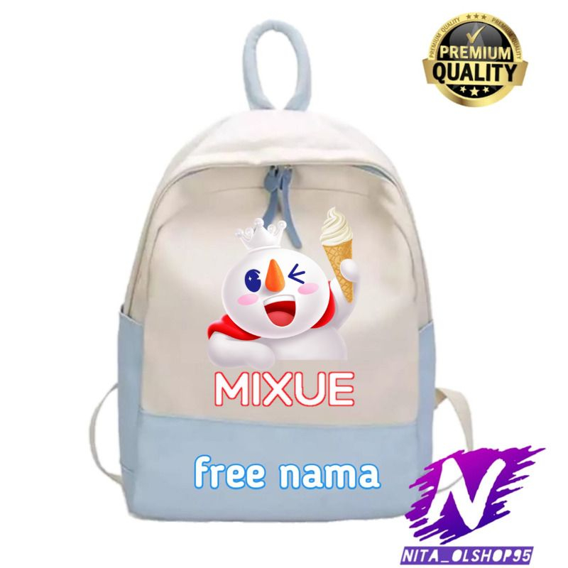 tas ransel anak eskrim mixue tas gendong anak mixue