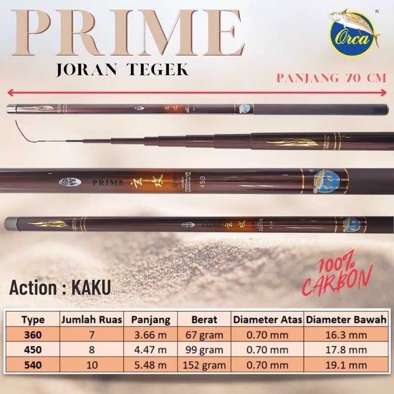 Joran Tegek Orca Prime Tanpa Mika 360 / 450 / 540