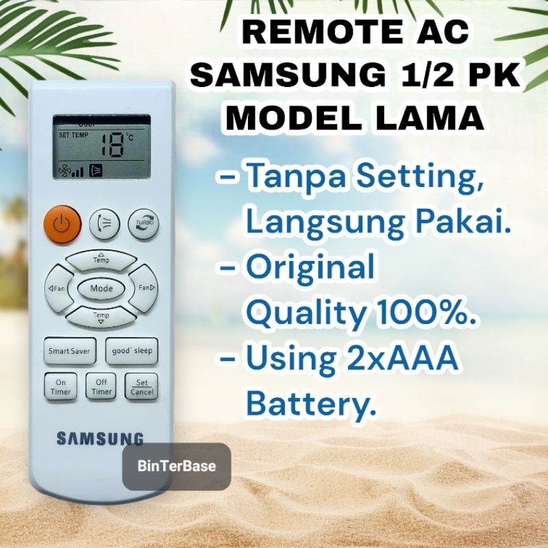 Remote remot AC Samsung 1/2 PK Model Lama 1/2pk Original Quality pabrik