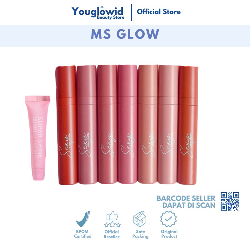 【Official Store】MS GLOW Sexy Glam Matte Lipcream Lipstick Lipmatte