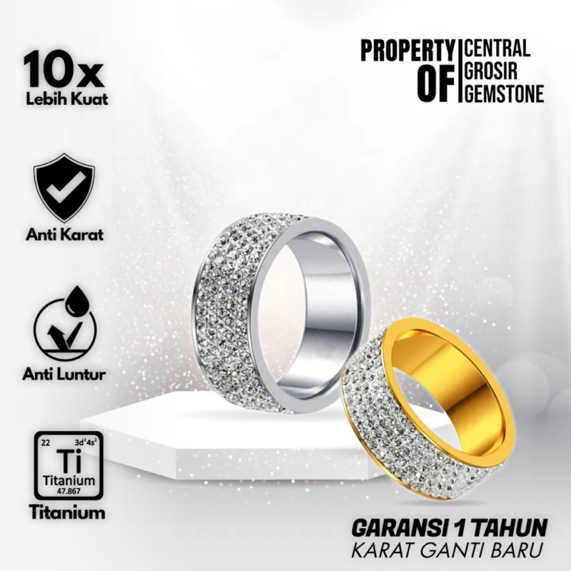 Best Sellert Cincin Titanium Wanita Model Permata Cincin Wanita Terbaru Cincin Titanium Wanita Terla