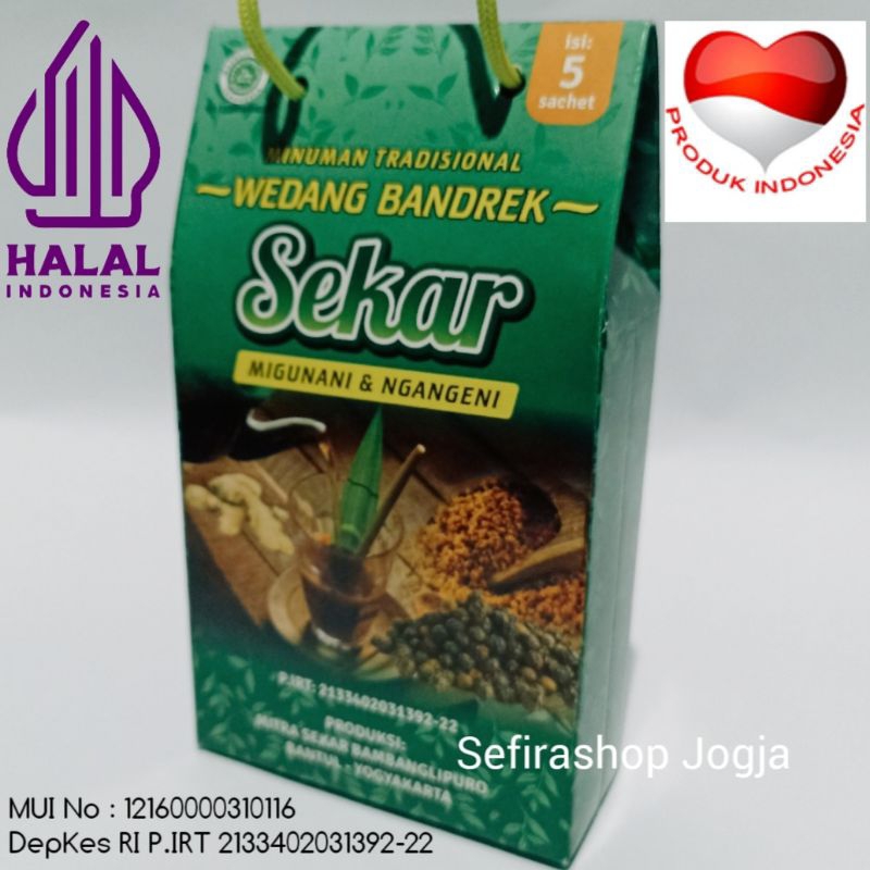 

SEKAR Wedang BANDREK isi 5 sachet | Minuman Herbal Tradisional Alami