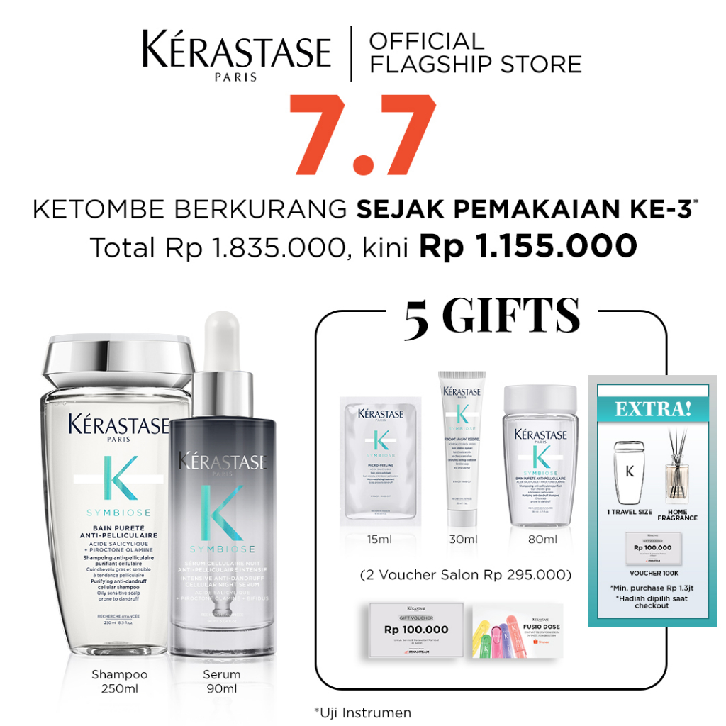 Kerastase Anti-Dandruff Duo Shampoo &amp; Serum Anti Ketombe 90ml