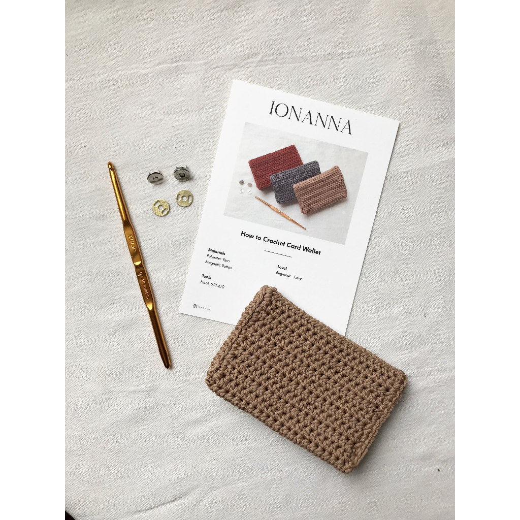 DIY Tutorial Rajut Card Wallet Kit | Crochet Card Wallet Kit | DIY Kit | Kit Rajut