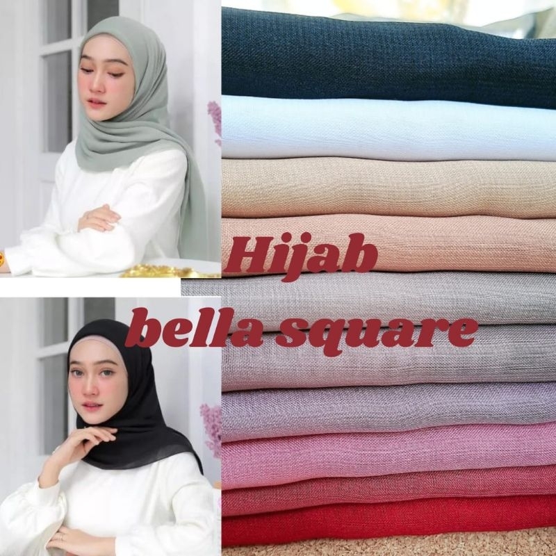 Hijab segi empat kerudung segi empat jilbab poly cotton