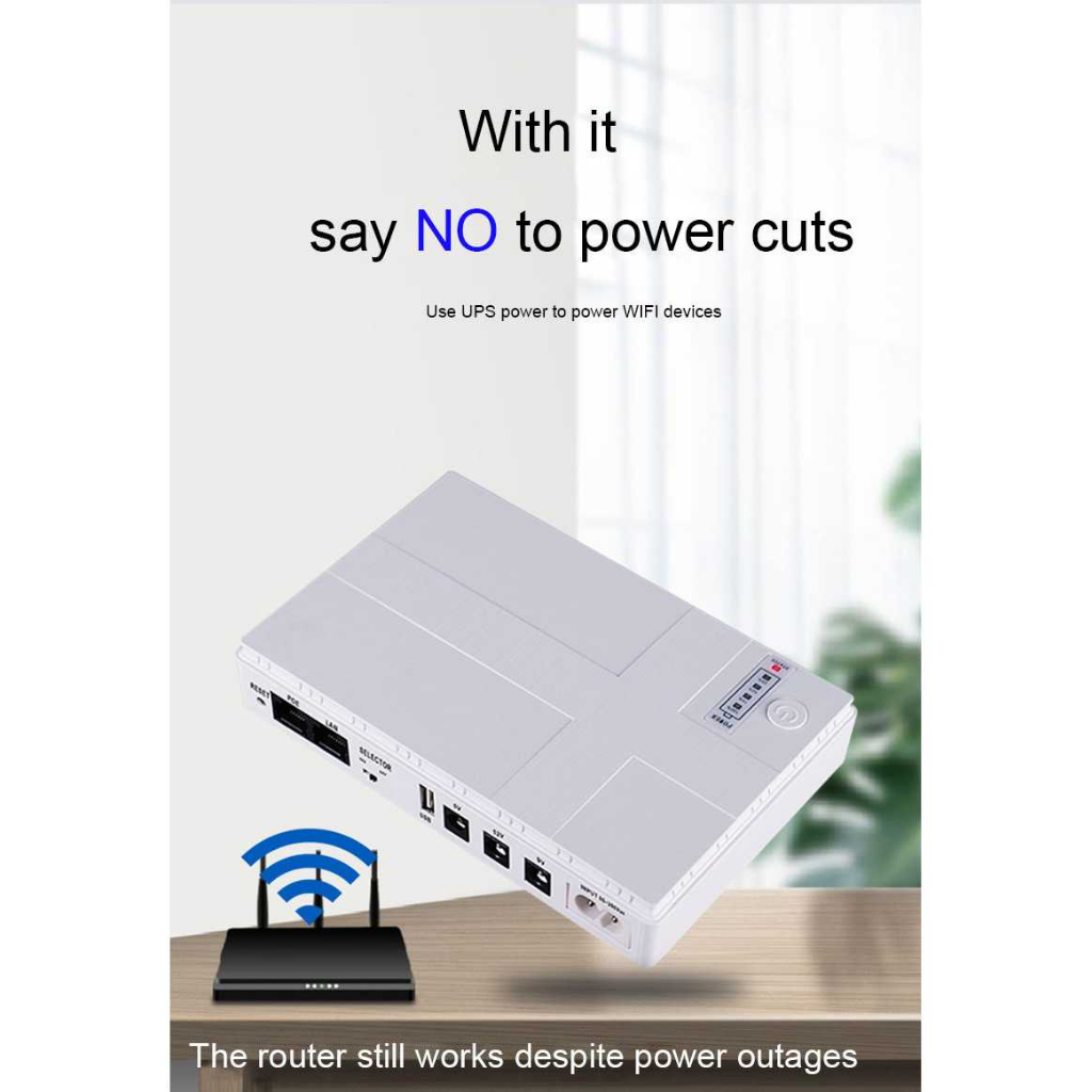 TTN Uninterruptible Power Supply UPS Router Backup Power 10400mAh - DC1018P