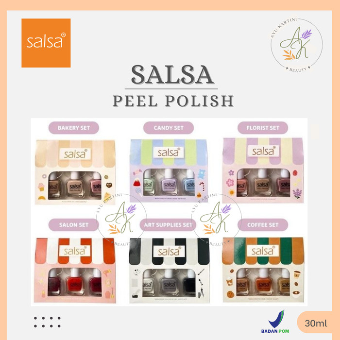 Salsa Peel Polish - Kutek HALAL Peel Off Lupas Breathable Hijab Friendly Isi 3