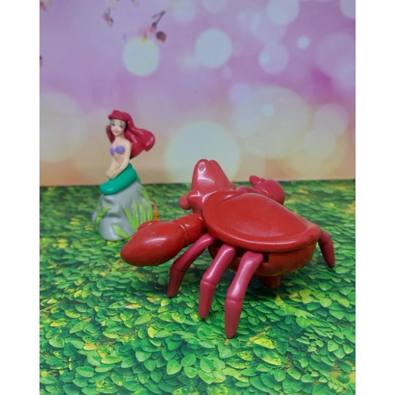 Figure Disney The Little Mermaid Ariel princess dan Kepiting Sebastian McD set 2pcs
