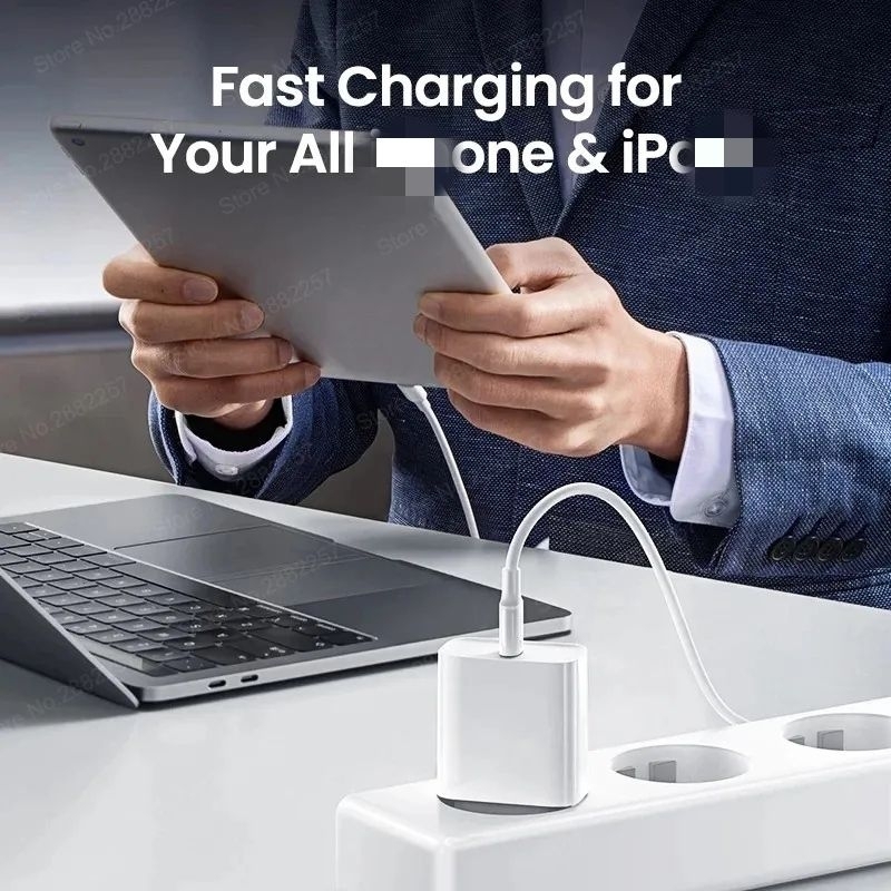 ROCKET Charger PD 20W 2.4A Fast Charging Adaptor QC3.0 Type-C Lightning Adapter untuk Iphone 12 X Xs 8 Oppo Xiaomi Phone