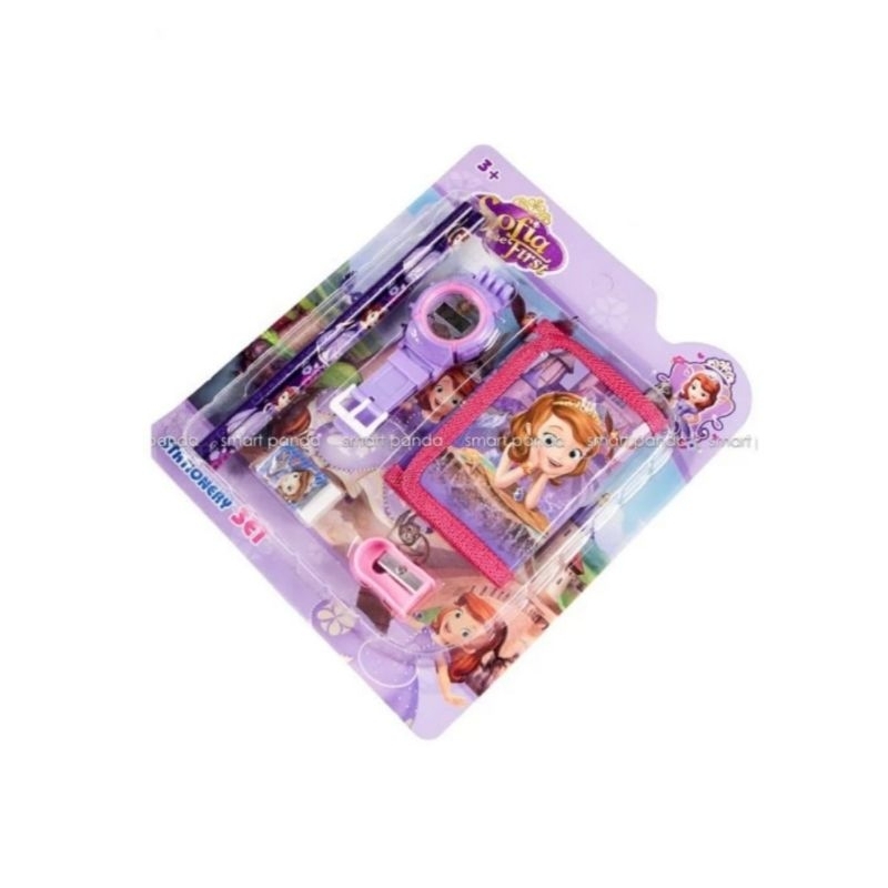 

Study Set / Paket Alat Tulis Set + Jam Tangan Anak Dompet Sofia CX-401