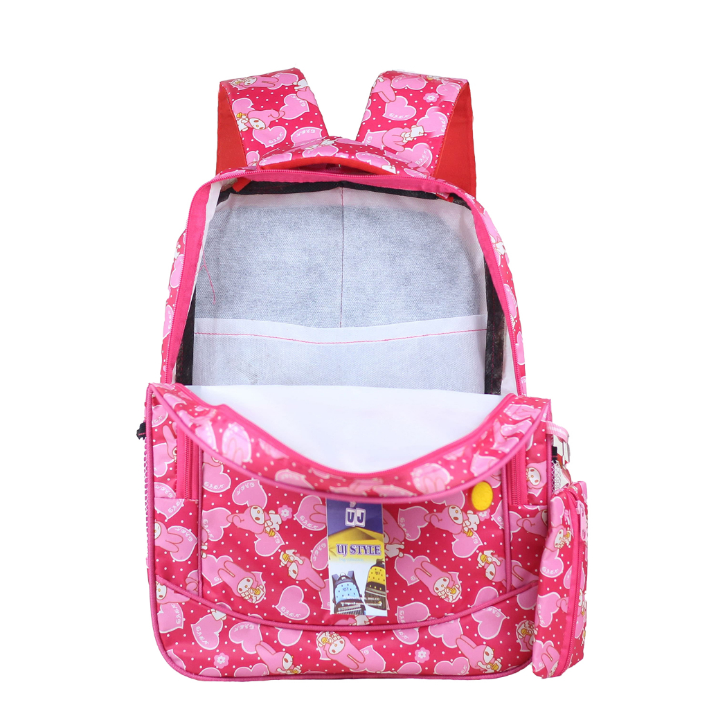 Tas Ransel Anak Perempuan Unicorn Style Melody Pink Bonus Jas Hujan dan Tempat Pensil Warna Pink Ungu Backpack Anak TK SD Sekolah Les Ngaji TPA TPQ Bahan Tebal Kuat Awet Kualitas Impor Ransel Anak Cewek Piknik Muat LKS Buku Paket Buku Tema Laptop 14 inch