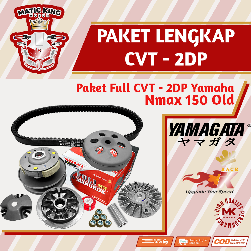 Paket Full Upgrade CVT Yamaha Nmax Aerox Lexi 125/150/155 2DP Yamagata Fukukawa Thailand