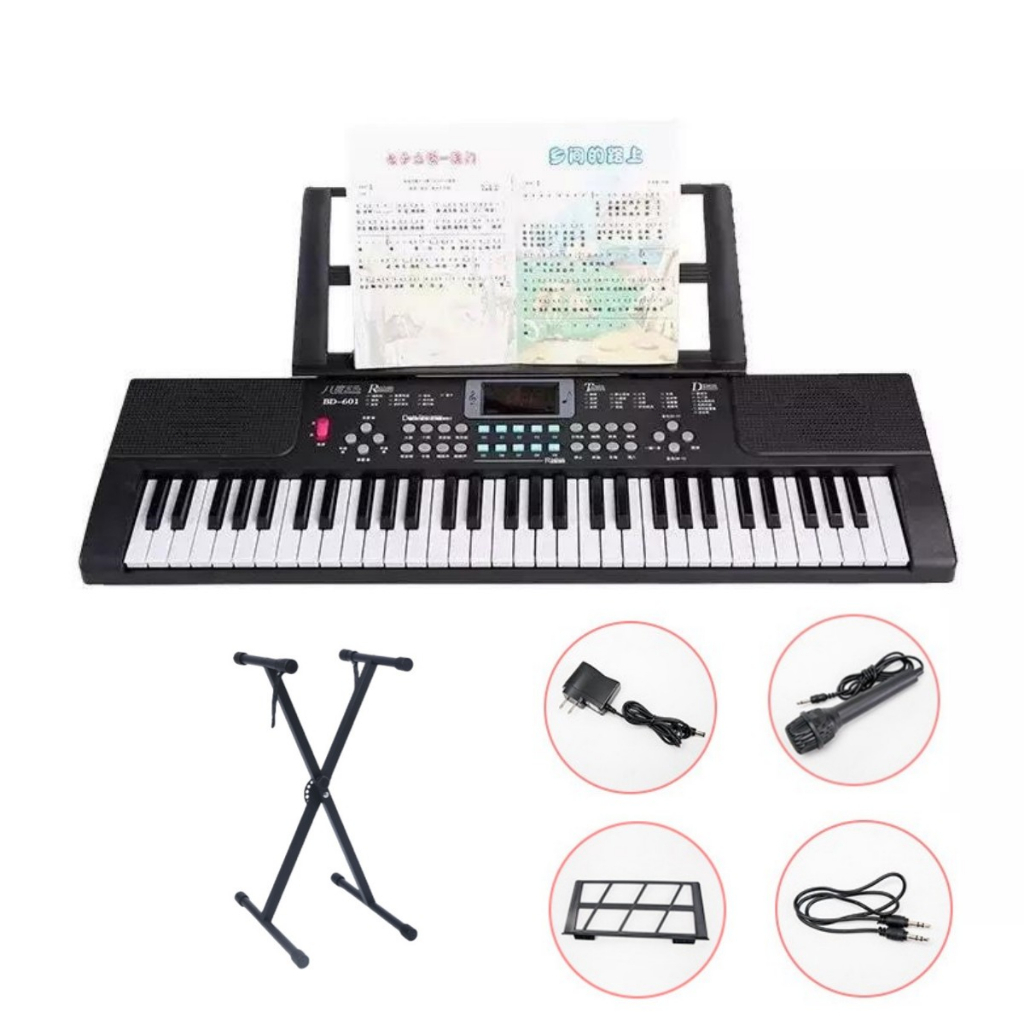 【Penjual Lokal】Multifungsi organ elektronik 61 Keys / 3-6-12 tahun piano profesional keyboard kecil / Organ Elektronik Siswa