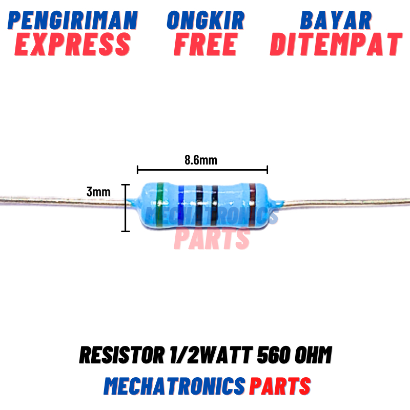 RESISTOR 1/2WATT 560 OHM