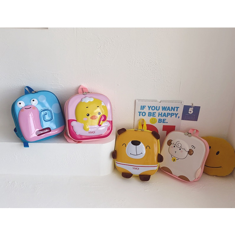 NEW Tas sekolah ransel anak segiempat motif animal NMQI