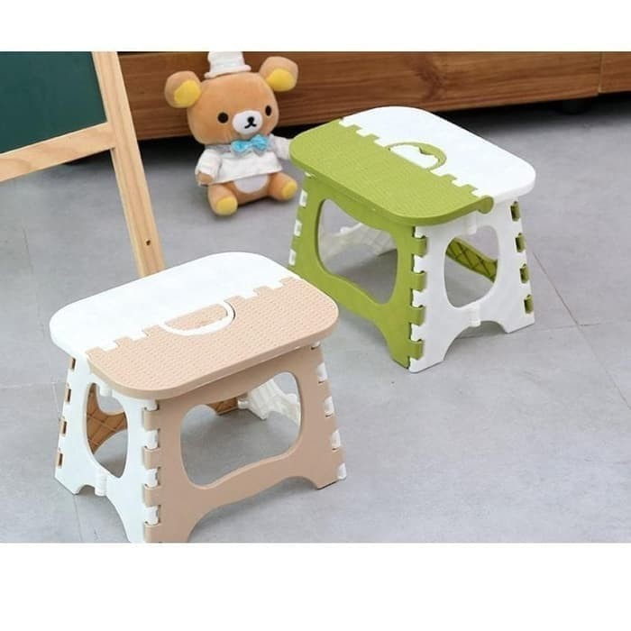 Kursi Lipat Mini Plastik Anak Serbaguna Foldable Chair Portable Hadiah