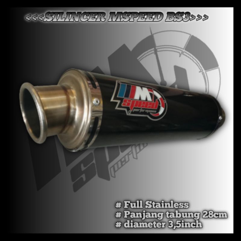 Silincer knalpot racing M speed exhaust BS3 dop