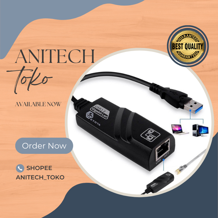 [anitech_toko]  USB LAN Gigabit / USB 3.0 to LAN gigabit / USB 3.0 to Ethernet RJ45