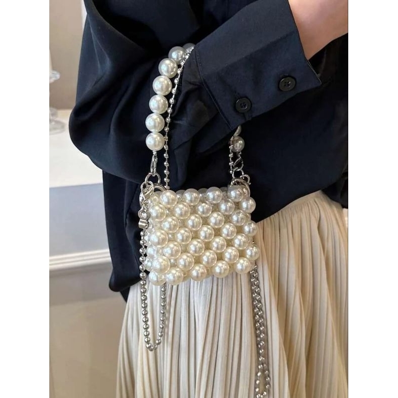 FANMY || bea pearl bag | mini beads bag | pearl bag | beaded bag | pearls bag | beads bag | pearl ba