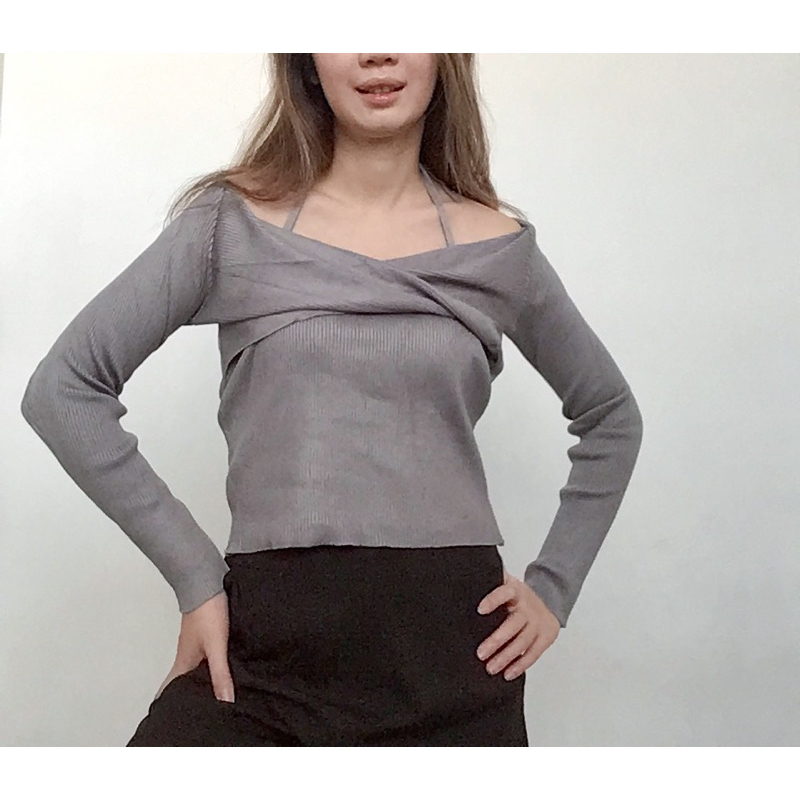 Atasan Top Wanita Crop Top Korea Rajut Atasan Knit Korean Style Bagus Murah Terbaru | Hani Top