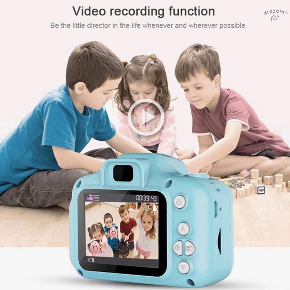 【COD】Kamera anak-anak Kamera Digital Mini Anak USB 2.0 IPS 800W piksel | DSLR Mainan Foto Video| Kids Action Camera Digital