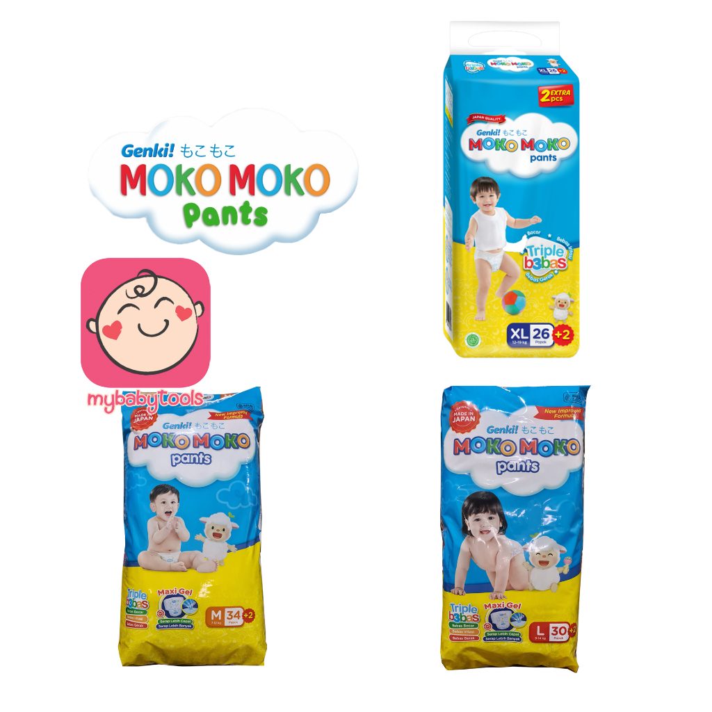 GENKI MOKO MOKO PANTS M34 L30 XL26 CELANA M 34 L 30 XL 26 BONUS 2 PCS