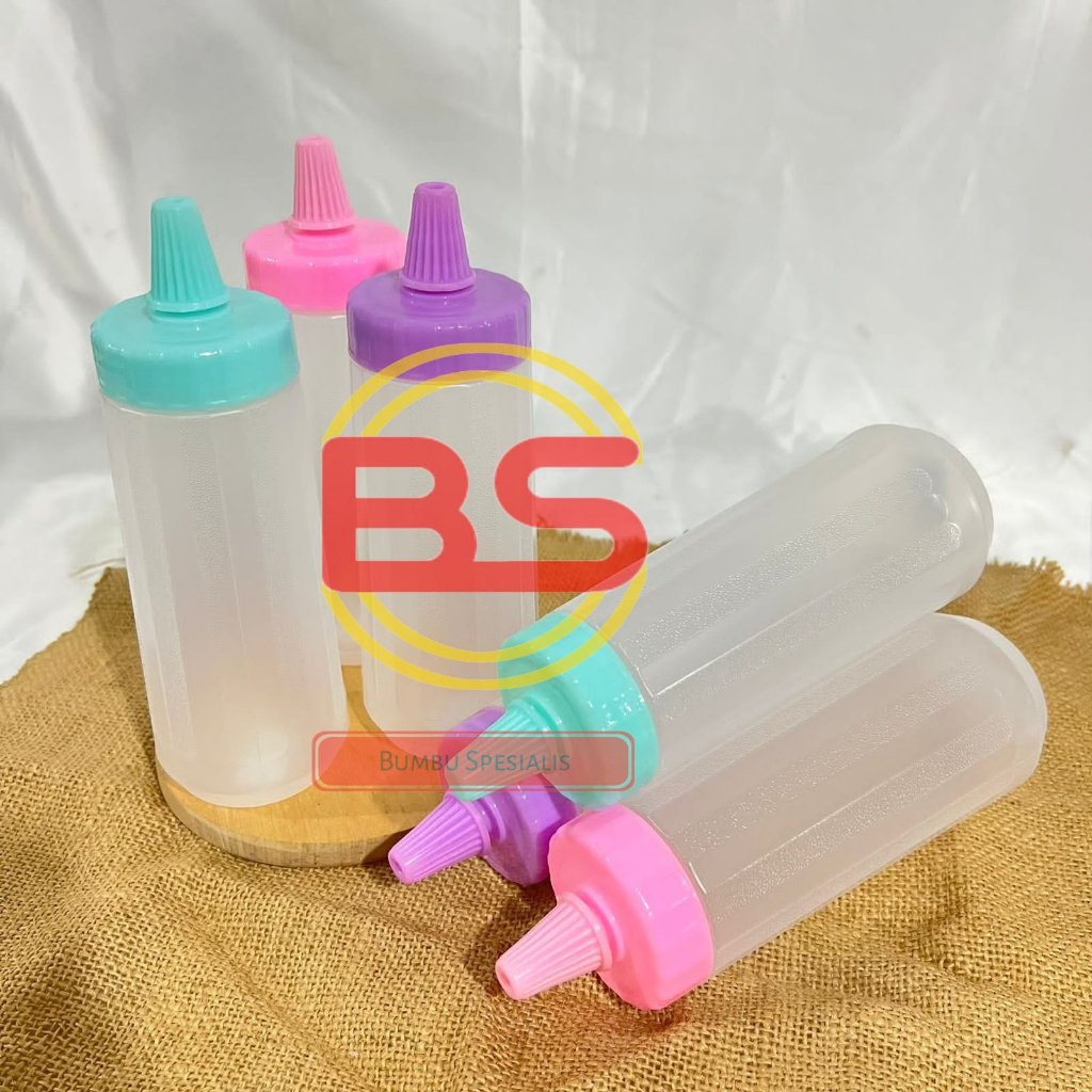 BOTOL KECAP PLASTIK / BOTOL SAUS PLASTIK /BOTOL SAMBEL 500ml Lemony