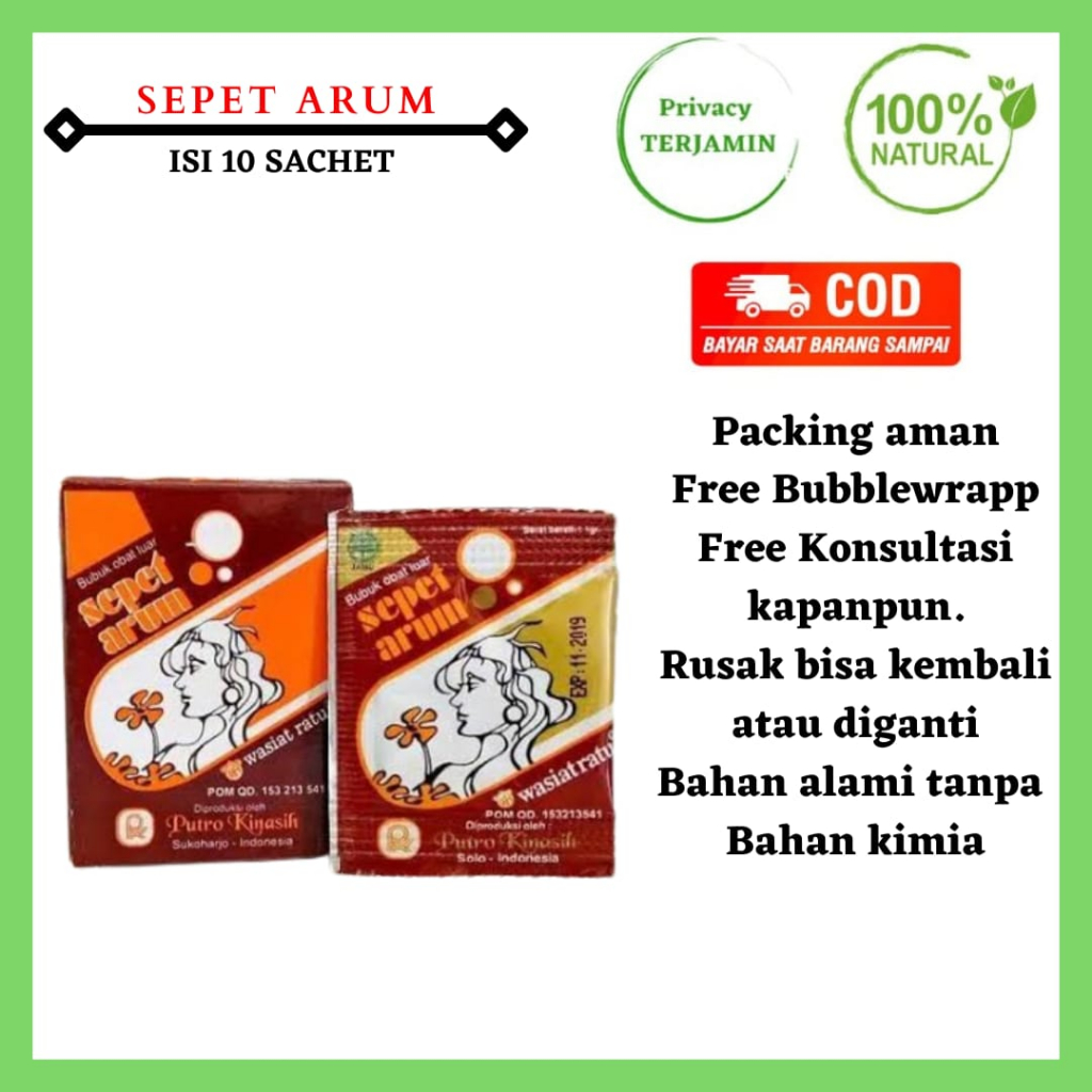 Sepet Arum Bubuk Cebok Wangi Obat Luar Keputihan Kewanitaan Asli Original