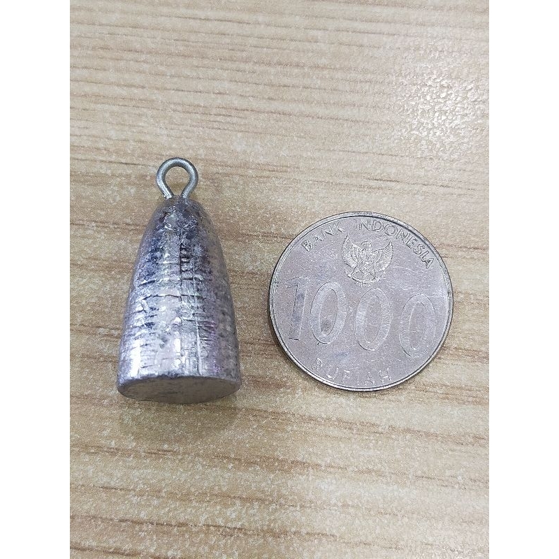 Timah Pancing kawat  No.40 lonceng (32gram) / Pemberat Pancing