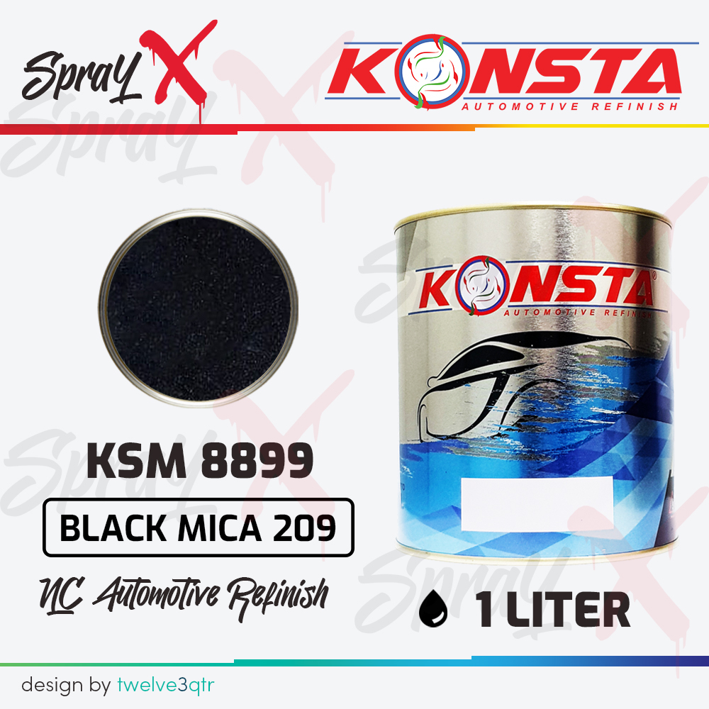 KONSTA NC METALLIC BLACK MET / HITAM METALIK REPACK - CAT DUCO