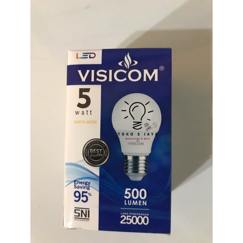lampu led visicom 5 watt / original 100% / warna putih / warna kuning