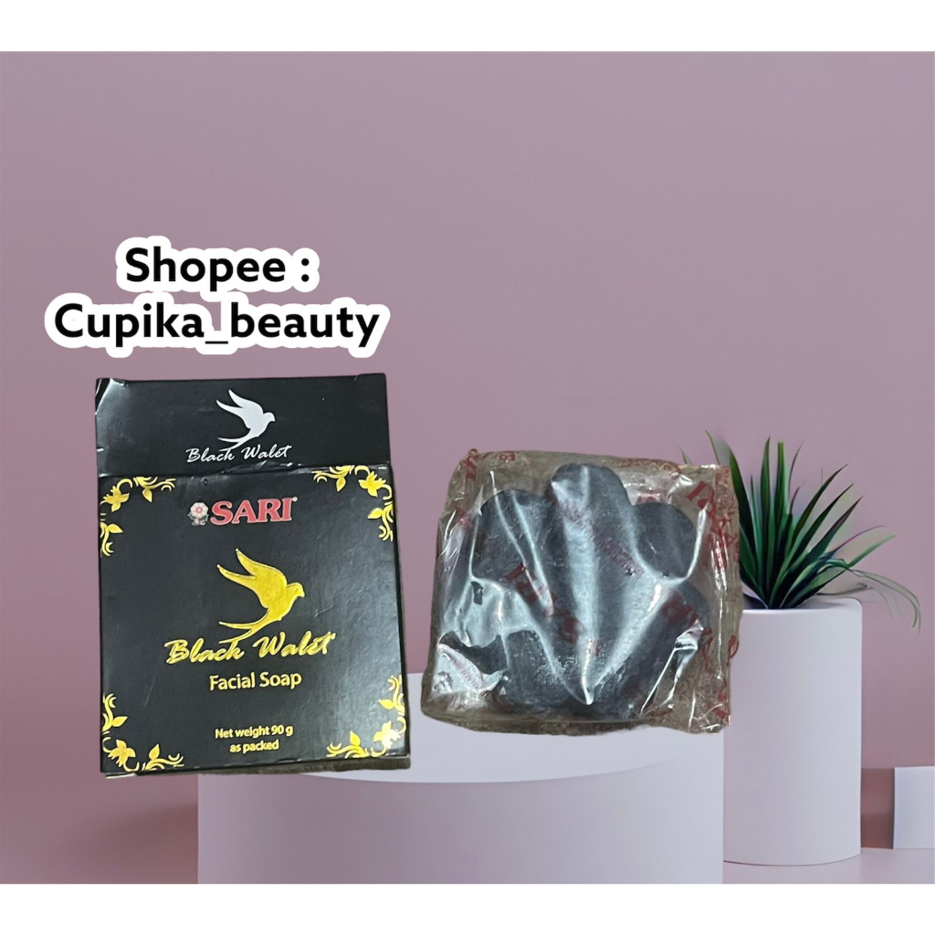 &lt;cn,x&gt; 90 gram -- sari Sabun Black wallet sari original BPOM -- black walet facial soap