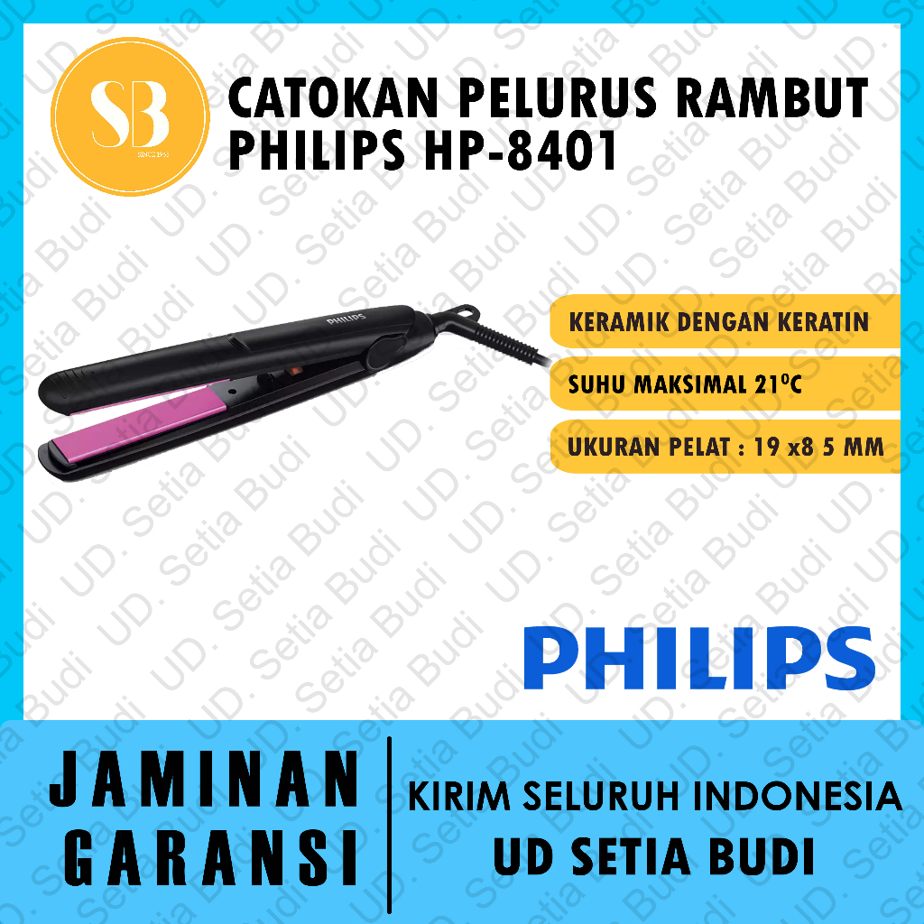 Catokan Pelurus Rambut Philips Hair Straightener HP-8401 / HP 8401