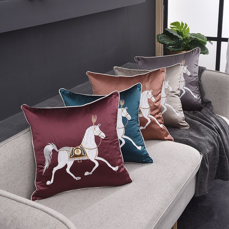 Sarung bantal Sofa horse bordir 50x50 import premium/Pillow cushion cover